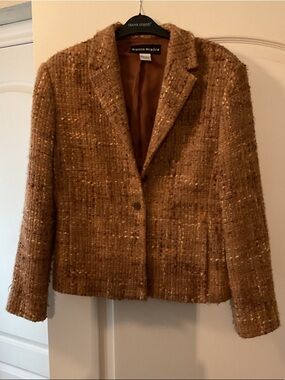 Brunello Cucinelli-Inspired Brown Tweed Blazer